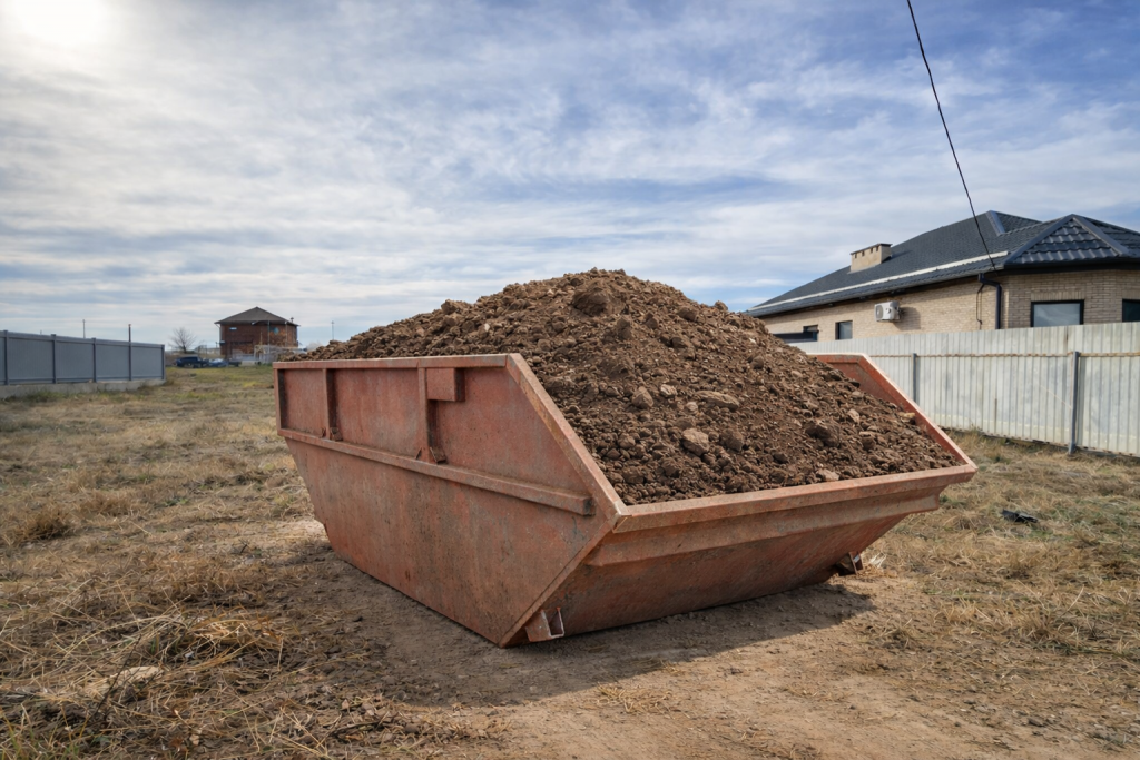 контейнер 8м3 с грунтом